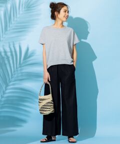 ANY / エニィ その他パンツ | 【大人気のため追加生産！】【洗える】麻レーヨンマット　ワイドパンツ