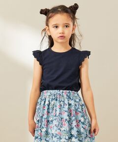 ANY / エニィ Tシャツ | 【80-130?】スカラップレース袖 Tシャツ