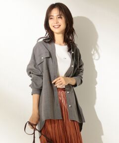 ANY / エニィ ミリタリージャケット・コート | 【シワになりにくい】ウーリッシュへリンボン ジャケット