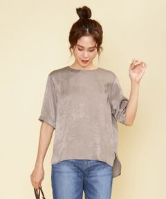 ANY / エニィ Tシャツ | 【洗える】サテン トップス