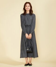 ANY / エニィ ミニ丈・ひざ丈ワンピース | 【洗える】小紋＆レトロフラワープリント ワンピース