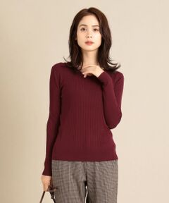 ANY / エニィ ニット・セーター | 【洗える】レーヨンナイロンリブニット プルオーバー
