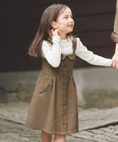 ANY / エニィ ミニ丈・ひざ丈ワンピース | 【140-150?/ママとお揃い】ウーリッシュフラノ/デニム ジャンパースカート