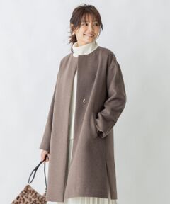 ANY / エニィ その他アウター | カシミヤブレンドノーカラー コート