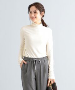 ANY / エニィ Tシャツ | アクリルレーヨンリブ タートルカットソー