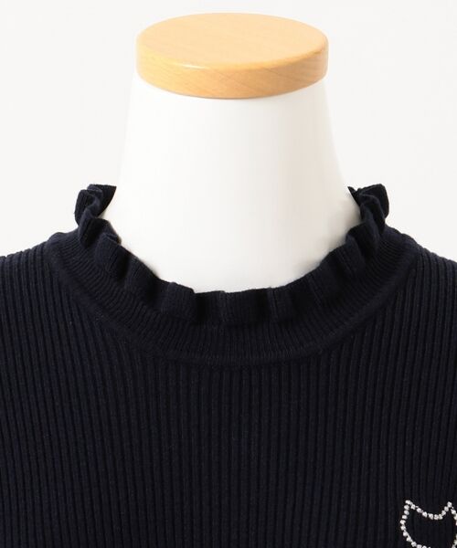 any FAM / エニィファム ニット・セーター | 【140-150cm】フリルリブねこモチーフ刺繍 ニット | 詳細7