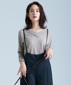 【洗える】カシミヤブレンド2WAY ニット