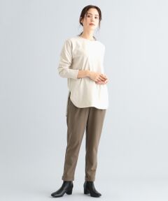 【裏起毛・毛玉になりにくい】T/Rピーチストレッチ? テーパードパンツ