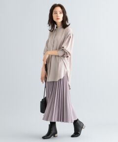ANY / エニィ ミニ・ひざ丈スカート | 【洗える】サンディングピーチチンツ プリーツスカート