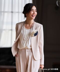 ANY / エニィ ノーカラージャケット | 【セレモニー】ライトストレッチクロス ジャケット