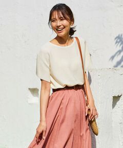 ANY / エニィ ニット・セーター | 【洗える】ウォッシャブルガーターニットＴシャツ