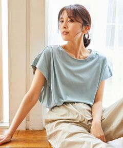 【大ヒット商品】【UVケア・接触冷感】タックTブラウス Tシャツ