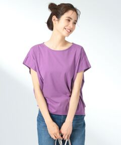 【大ヒット商品】【UVケア・接触冷感】タックTブラウス Tシャツ