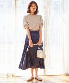 ANY / エニィ ミニ・ひざ丈スカート | 【洗える】ダブルプリーツ スカート