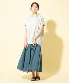 ANY / エニィ ミニ・ひざ丈スカート | 【シワになりにくい】シャンブレーライク スカート