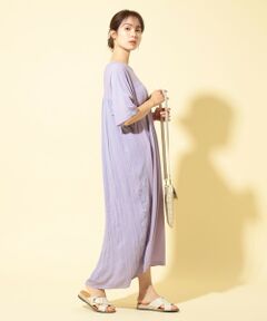 ANY / エニィ ロング・マキシ丈ワンピース | ワッシャーコンビワンピース