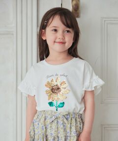 ミラクルスパンコール フリル袖 Tシャツ