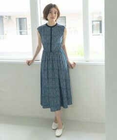 ANY / エニィ ロング・マキシ丈ワンピース | パイピングプリント ワンピース