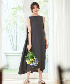 ANY / エニィ ロング・マキシ丈ワンピース | ライトリネンクロスフレア ワンピース