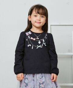 ネックレスプリント　長袖Tシャツ