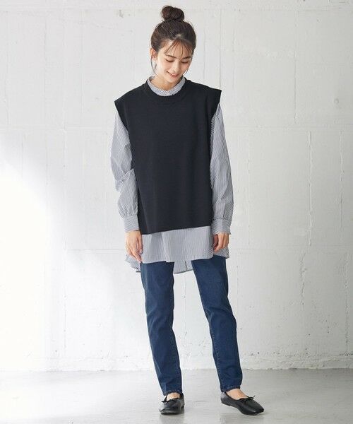 ANY / エニィ ベスト | 【セットアイテム】ベスト×チュニックシャツ セット | 詳細6