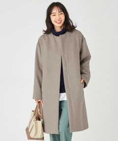 ANY / エニィ その他アウター | カシミヤブレンドノーカラーサイドスリット コート