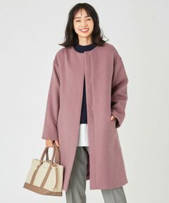 ANY / エニィ その他アウター | カシミヤブレンドノーカラーサイドスリット コート