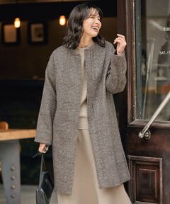 ANY / エニィ その他アウター | カシミヤブレンドノーカラーサイドスリット コート