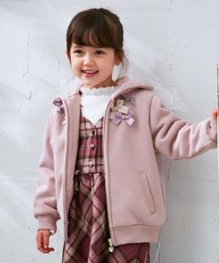 ANY / エニィ ブルゾン | 裏毛ボア リボンブルゾン