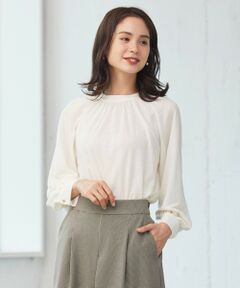 ANY / エニィ カットソー | 【洗える】バーズアイギャザースリーブ カットソー