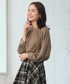 ANY / エニィ カットソー | 【洗える】バーズアイギャザースリーブ カットソー