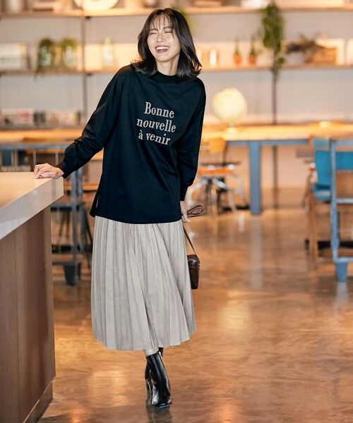 any FAM / エニィファム カットソー | 【洗える】ロゴ＆アートフォトロングスリーブ Tシャツ | 詳細3