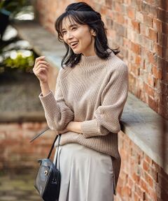 ANY / エニィ ニット・セーター | 【洗える】ラムウールボリュームスリーブ畦 ニット