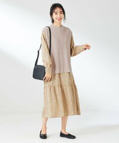 【セットアイテム】ニットベスト×ワンピース SET