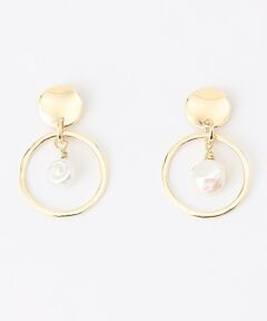 ANY / エニィ ピアス・イヤリング | サークルリングフェイクパール ピアス（両耳用）