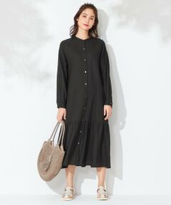 ANY / エニィ ロング・マキシ丈ワンピース | 【洗える】ライトリネンクロス ワンピース