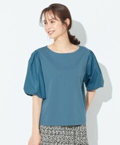 ANY / エニィ カットソー | 【接触冷感・UVケア】マテリアルコンビボリュームスリーブ Tシャツ