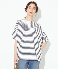 【洗える】オーガビッツワイドボーダー Tシャツ