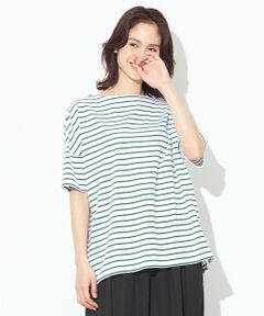 【洗える】オーガビッツワイドボーダー Tシャツ