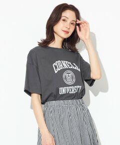 【接触冷感・UVケア】TCオーガビッツカレッジロゴ Tシャツ