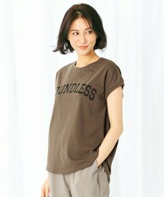 【洗える】ノースリーブロゴ Tシャツ