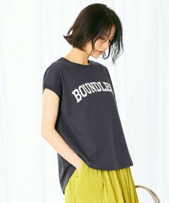 【洗える】ノースリーブロゴ Tシャツ