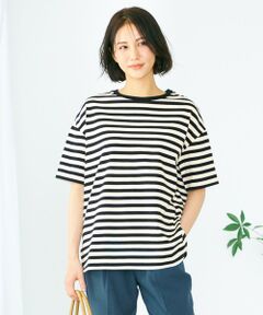 【洗える】リンガーボーダー Tシャツ