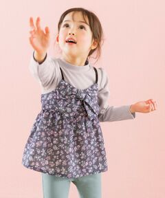 ANY / エニィ カットソー | 花柄プリントレイヤードチュニック