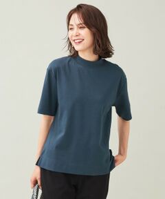 【抗菌・防臭】プレミアムベーシックモックネック半袖 Tシャツ