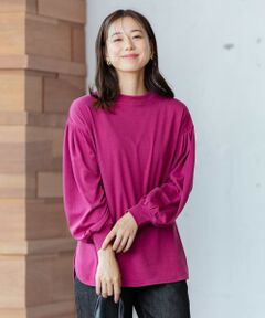 【洗える・毛玉になりにくい】プレミアム モックネック長袖Tシャツ