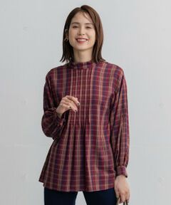 ANY / エニィ シャツ・ブラウス | 【洗える】ピンタックチェックブラウス