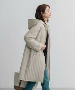 ANY / エニィ その他アウター | 【３WAY・洗濯機可】リバーシブル中綿ストライプ キルトコート