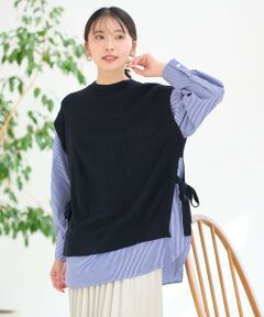 ANY / エニィ ニット・セーター | 【洗える】レイヤード風 トップス