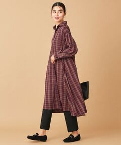 ANY / エニィ ロング・マキシ丈ワンピース | 【洗える】テントラインチェック ワンピース